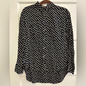Pretty bird 🐦 button up long sleeve blouse